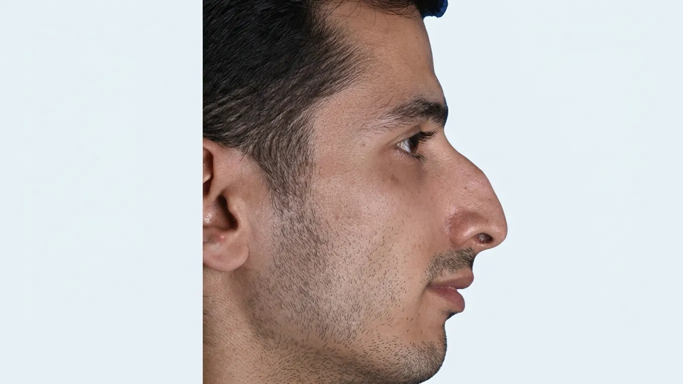 قبل از اصلاح فرم بینی با حفظ تناسب طبیعی صورت